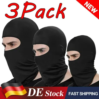 Produktbild von 3 X Sturmhaube Gesichtsmaske Balaclava Face Mask Winddicht Fahrradmaske Warm Bike Ski