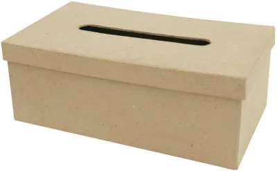 Immagine prodotto di Porta fazzoletti in cartapesta, rettangolare, dimensioni 14 x 25 x 9 cm, ideale per decorare la casa