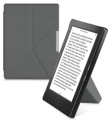Produktbild von kwmobile Schutzhülle für Kobo Aura H2O Edition 1 Hülle - Kunstleder Case - eReader Klapphülle mit Auto Sleep Funktion - Cover mit Ständer - Anthrazit