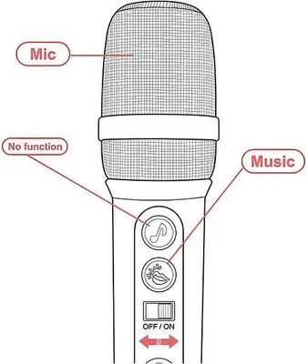 Immagine prodotto di Microfono karaoke per bambini con 12 canzoni - giocattolo musicale interattivo, blu, dai 3 anni in su