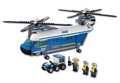 Produktbild von Lego City 4439 Hubschrauber Mit Doppelrotor Polizei Helikopter + Geländequad