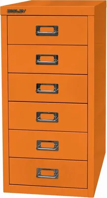 Produktbild von BISLEY MultiDrawer™ L296 Schubladenschrank orange 6 Schubladen 27,8 x 38,0 x 59,0 cm