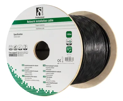 Obrázok produktu pre Deltaco TP-49B, 100 m, Cat6, U/FTP (STP), Čierna