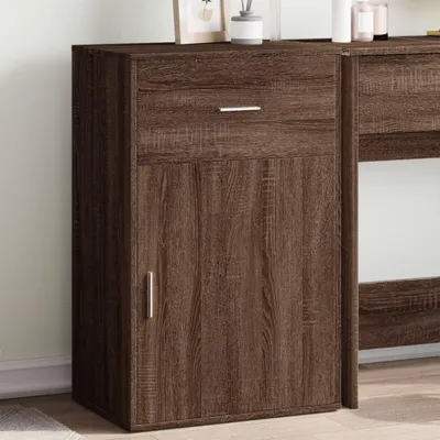 Obrázek produktu pro Boční skříňka hnědý dubový vzhled 56,5x39x90 cm materiál na bázi dřeva