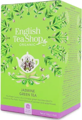 Immagine prodotto di TÈ VERDE CON GELSOMINO E FAGIOLO(20 x 2 g) 40 g - ENGLISH COTTAGE