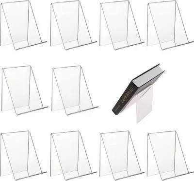 Produktbild von Famanu Vertikaler Acryl Buchständer - Multifunktionale Display-Ständer für Fotos und Bücher