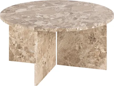 Zdjęcie produktu dla Vega stolik kawowy Ø90cm marmur brązowy.