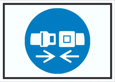 Produktbild von Rückhaltesystem benutzen Symbol Schild A4 (210x297mm)
