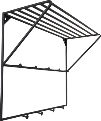 Produktbild von LOFT42 Jasmin Garderobenständer – Schwarz – Metall – 9 Haken – 60x80x32
