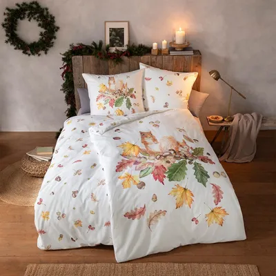Produktbild von Estella Kuschelflanell-Garnitur Squirrel Farbe natur Größe 135x200+80x80