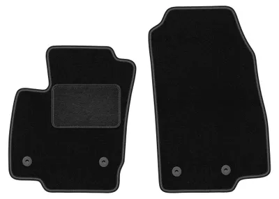 Produktbild von Velours-Fußmatten Vorne für Ford B-MAX 2012-2017 (Minivan) – 2-tlg, Schwarz, passgenau – Wielganizator LUX