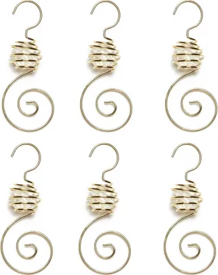 Produktbild von Spiralhänger mit Perle 6 Stk 7cm gold