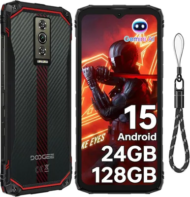 Produktbild von DOOGEE Blade10 Energy Android 15 Outdoor Smartphone Ohne Vertrag 24GB+128GB/2TB Outdoor Handy 6.56" HD+ 6150mAh/16MP/IP68/NFC/GPS/Face ID, Rot