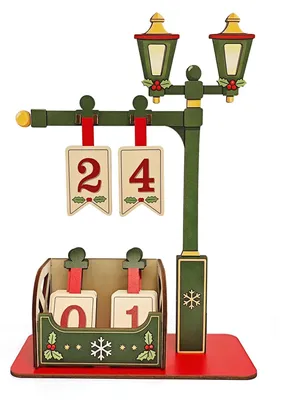 Produktbild von Adventskalender 2026 Holz Laterne Countdown Adventskalender Zahlen Holz