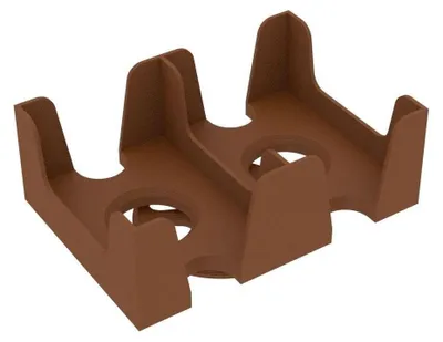 Imagen del producto de Soporte giratorio para cartas de juego con 2 compartimentos, color marrón