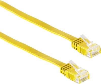 Produktbild von Patchkabel-Flachkabel U/UTP cat. 6 slim gelb 0,25m