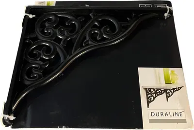 Produktbild von Duraline Baroque Konsole Regalträger, Metall, Schwarz, 19 x 15 cm