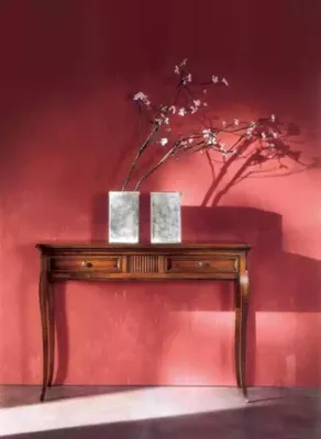 Produktbild von Braun Konsole Design Italienische Sideboard Klassischer Konsolentisch Holz