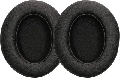 Productafbeelding van Oorkussens Compatibel met Hoofdtelefoon - Kunstleer en Zacht Schuim - 2x Earpads in Zwart