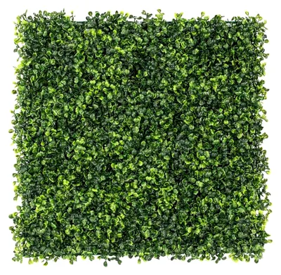 Produktbild von Künstliche UV-Heckenmatte, 5 Stück, für Garten und Wandpaneele, 25,4 x 25,4 cm, für Innen- und Außenbereich, künstlicher Zaun, Sichtschutz, Dekoration, Grün