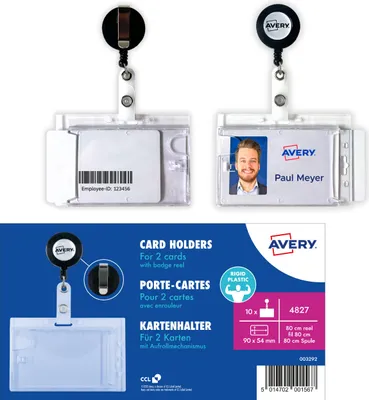 Image de Avery Zweckform 4827, Badges, 54 x 90 mm, 10 pièces