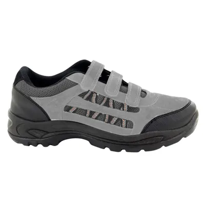 Produktbild von Dek Herren Ascend Trekking-Schuhe / Wanderschuhe / Wanderstiefel mit Klettverschluss DF143 (5 UK/38 EU) (Grau/Schwarz)