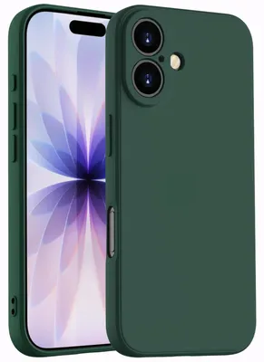Produktbild von Hülle für iPhone 17, Slim Liquid Silikon Gel Gummi Stoßfest Schutzhülle Nachtgrün