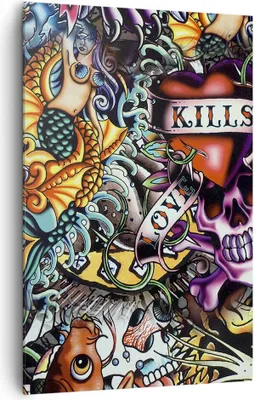 Produktbild von Bild auf Leinwand - Leinwandbild - Einteilig - Graffiti modern - 80x120cm - Wand Bild - Wanddeko - Wandbilder - Leinwanddruck - Kunstdruck - Wanddekoration - Leinwand bilder - Wandbild - PA80x120-3759