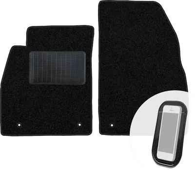Produktbild von moto-MOLTICO Vorne Fußmatten Auto Velours Autoteppiche Schwarz Automatten Set 2-teilig passend für Opel Insignia I 2008-2017