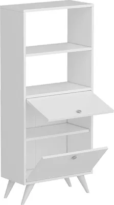 Produktbild von Homidea Kattus Bücherregal Weiß Standregal Modern (Weiß)