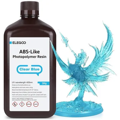 Produktbild von ELEGOO ABS-ähnliches Resin 2KG, Transparent Blau