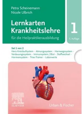 Produktbild von Lernkarten Krankheitslehre Set 1 für die Heilpraktikerausbildung. (Set 1 von 2, Karten A-G, T, U)