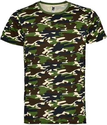 Produktbild von ROLY - Herren Rundhals Camo Camouflage T-Shirt Kurzarm mit Army Tarnfarben