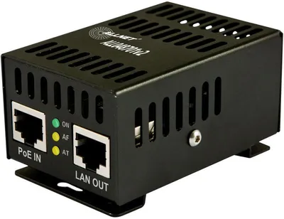 Zdjęcie produktu dla ALLNET 130992, Gigabit Ethernet, 10,100,1000 Mbit/s, IEEE 802.3, IEEE 802.3ab, IEEE 802.3af, IEEE 802.3an, IEEE 802.3at, IEEE 802.3u, Czarny, 14 V, 4,3 W