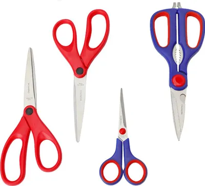Zdjęcie produktu dla WORKPRO Zestaw nożyczek, ostrza ze stali nierdzewnej, formowane tworzywo sztuczne, ostrza uniwersalne, W000400