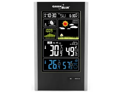 Obrázek produktu pro GreenBlue GB520 Bezdrátová meteostanice Venkovní senzorový budík Kalendář Vlhkoměr Teploměr