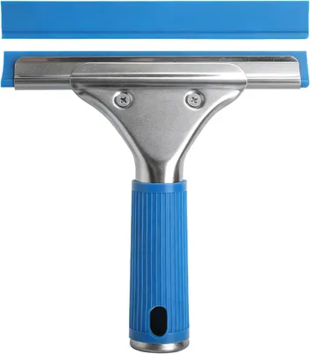 Image de Aspirateur à fenêtre avec une lèvre en silicone de 15 cm, pour un nettoyage sans traces, idéal pour les fenêtres, les miroirs et les vitres de voiture