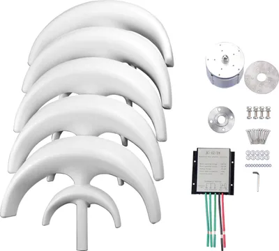 Zdjęcie produktu dla Zestaw generatora wiatrowego 12 V – 5-łopatkowa turbina wiatrowa z regulatorem ładowania do zasilania domu, łodzi i terenów zewnętrznych