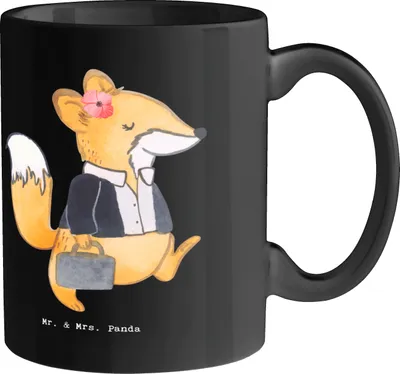 Produktbild von Mr. & Mrs. Panda Teetasse Juristin Zauber - Schwarz - Geschenk, Rechtsspruch, Berufsgestaltung, Berufsalltag, Kaffeepott, Kaffeebecher, cappuccinotasse, Tasse, mit Spruch