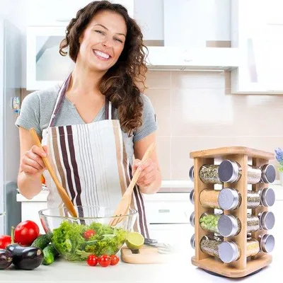 Immagine prodotto di Contenitore per erbe aromatiche, per conservare le erbe aromatiche, 16 x 16 x 27 cm, 2,38 kg, con finestra in vetro