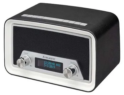 Immagine prodotto di New Majestic DAB-842N Radio con sveglia Orologio Digitale Nero Bianco