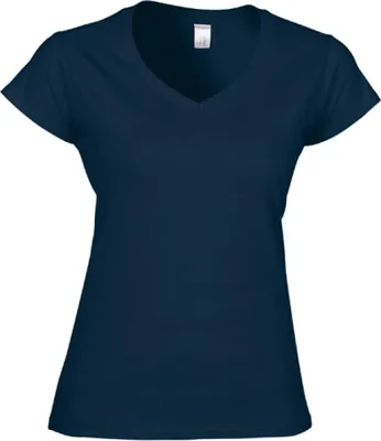 Produktbild von Gildan 64V00L | Softstyle LadiesŽ V-Neck Damen T-Shirt - Farbe: Navy - Größe: S