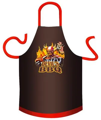 Immagine prodotto di Grembiule BBQ in cotone Devil's nero