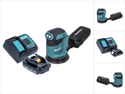 Produktbild von Makita DBO 180 SY1 Akku Exzenterschleifer 18 V 125 mm + 1x Akku 1,5 Ah + Ladegerät