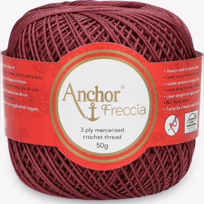 Obrázok produktu pre Anchor Freccia 6 – mercerizovaná bavlnená priadza na háčkovanie (farba 01019)