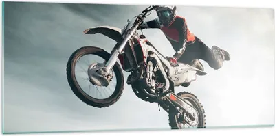Produktbild von Bilder auf glas - Motor Sport Helm - 120x50cm - Glasbilder - Wandbilder - Kunstdruck - zum Aufhängen bereit - Wanddekoration aus Glas - Glas Bilder - Wandbild auf Glas - Einteilig - GAB120x50-4069