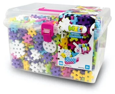 Obrázok produktu pre Klocki konstrukcyjne Meli Basic Constructor Pink Travel Box 1000 elementów
