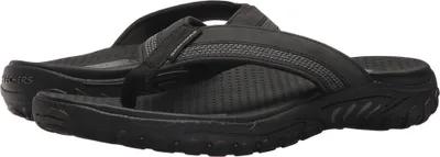 Productafbeelding van Skechers REGGAE COBANO teenslipper in extra grote maten, zwart, artikelnummer 65460 BLK, heren