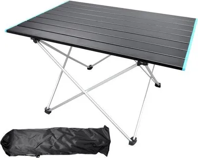 Obrázok produktu pre Kompaktný hliníkový piknikový stôl 68 x 46 cm, čierny