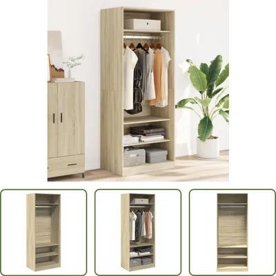 Obrázek produktu pro The Living Store Šatní skříň Sonoma dub 80x50x200 cm materiál na bázi dřeva